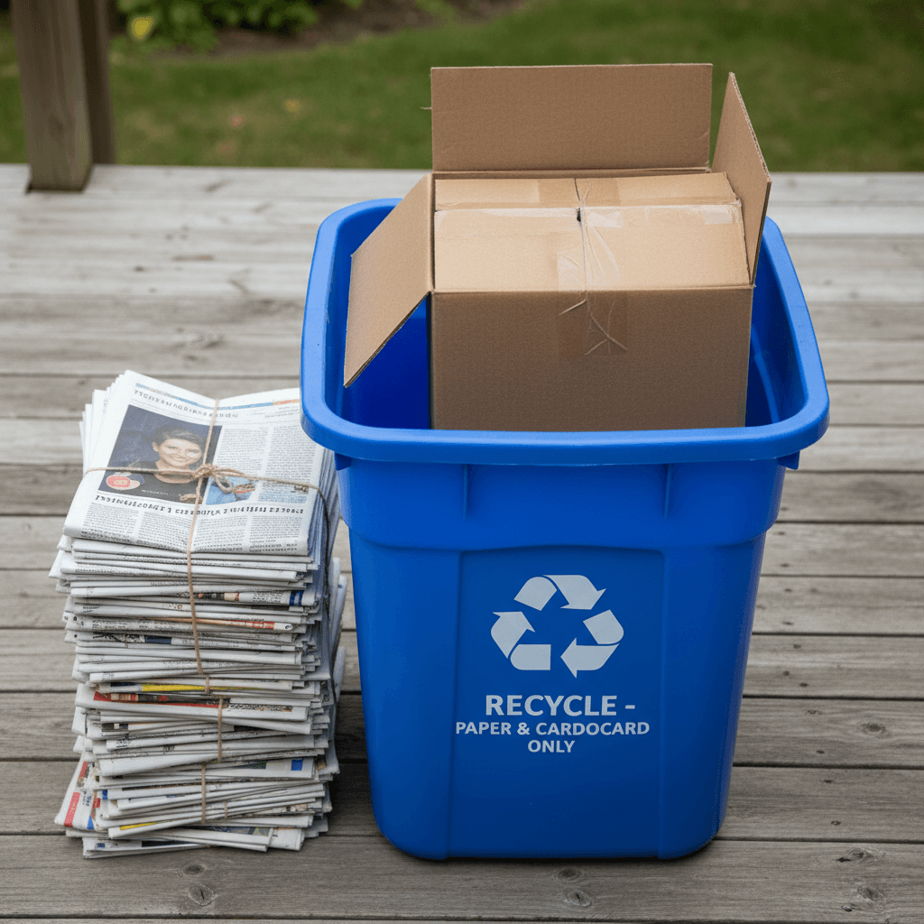 TerraTote box in recycling bin