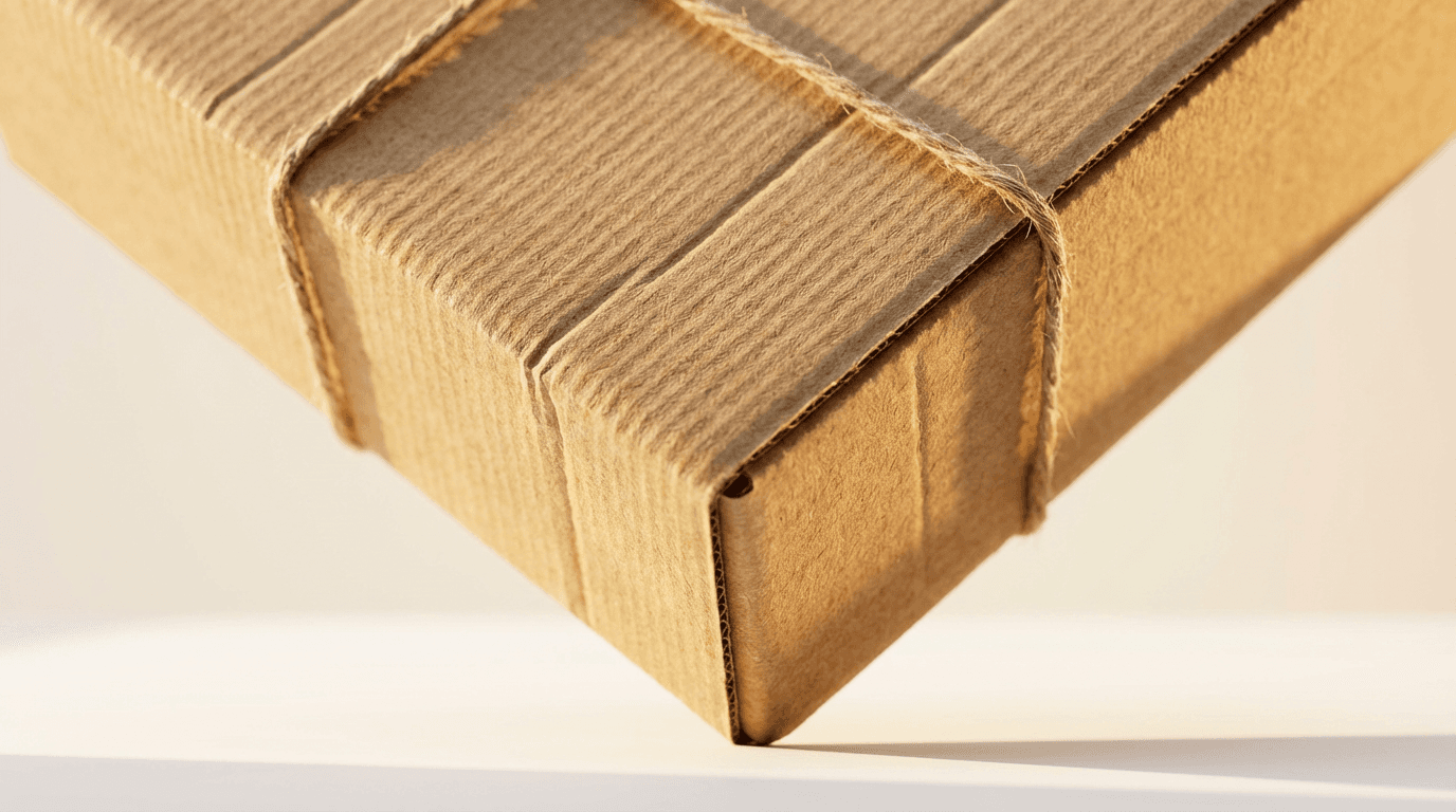 Opened TerraTote box with eco-friendly packing fill